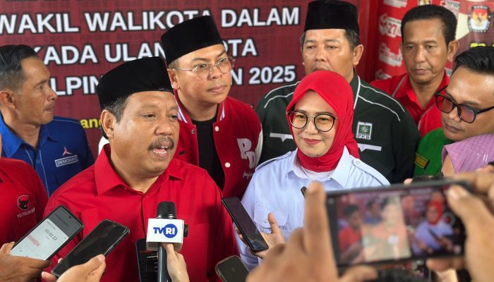 Saparudin–Dessy Resmi Daftar ke KPU Pangkalpinang, Diusung Enam Partai