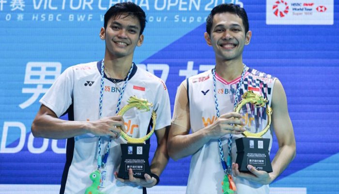 China Open 2025: Fajar/Fikri Terbang Tinggi ke Podium Juara