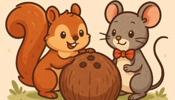 Kelapa Terbelah, Bajing dan Tikus Bersorak-sorai