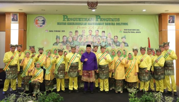 Gubernur Hidayat Arsani Kukuhkan Pengurus IKM Babel di Jakarta, Ajak Masyarakat Perantauan Jaga Kekompakan