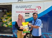 UPT Bakuda dan Cabdindik Bangka Barat Bagikan 2 Ton Beras Gratis bagi Wajib Pajak Taat