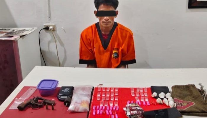 Ungkap Kasus Sabu, Polresta Pangkalpinang Amankan Pelaku Beserta Senpi Rakitan