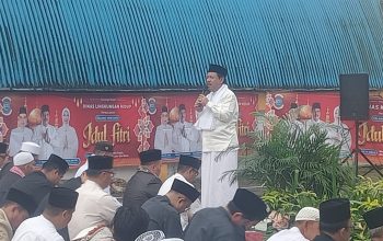 Wali Kota Saparudin dan Wakil Wali Kota Dessy Ayutrisna Bersama Warga Rayakan Idulfitri di Taman Merdeka