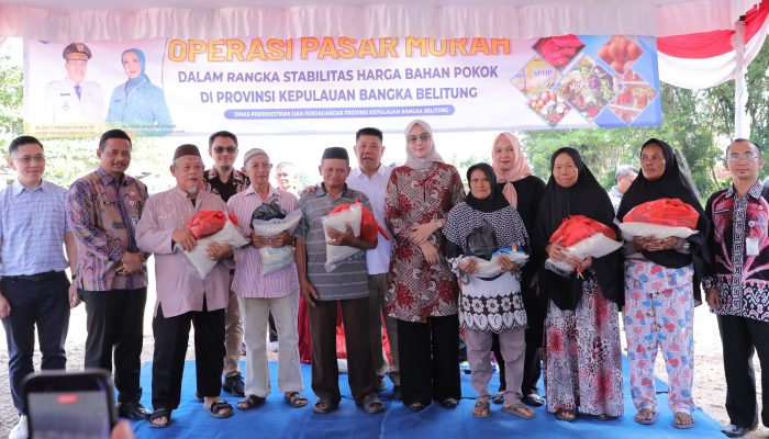 Gubernur Babel Tinjau Pasar Murah di Selindung, Sembako Lebih Terjangkau Jelang Idulfitri