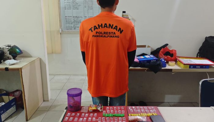 Sat Narkoba Polresta Pangkalpinang Ungkap Kasus Sabu, Pelaku Miliki 65 Paket Barang Bukti
