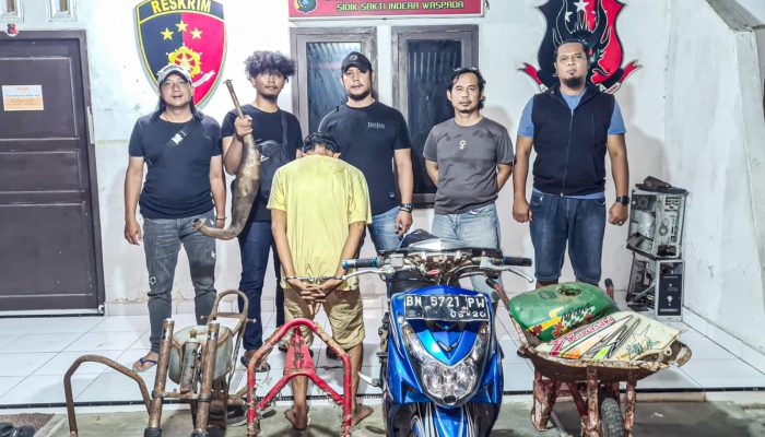 Residivis Narkoba Ditangkap, Gasak Sparepart Bengkel di Gabek Pangkalpinang