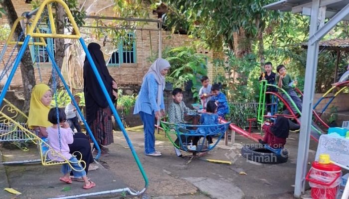 Program TAMASYA PT TIMAH Bantu Makanan Bergizi dan Fasilitas Belajar TK/PAUD Bunaya di Bangka Barat