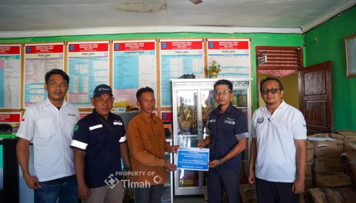 PT TIMAH Bantu Bangun Pos Kamling di Desa Kulur, Perkuat Keamanan Lingkungan