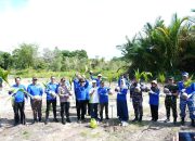 PLN UIW Babel Tanam 4.000 Bibit Kelapa dan Mangrove Pulihkan Pesisir Kritis Pantai Temberan