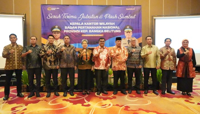 Sertijab BPN, Gubernur Tegaskan Kepastian Hukum Pertanahan Jadi Kunci Investasi di Babel