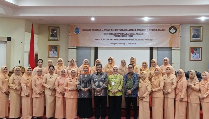 Serah Terima Jabatan Ketua DWP Kota Pangkalpinang, Pemkot Harapkan Dukungan untuk Program Prioritas Daerah