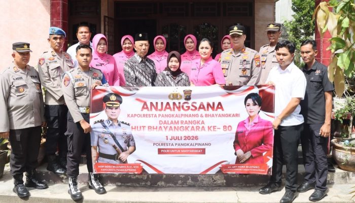 Sambut HUT ke-80 Bhayangkara, Kapolresta Pangkalpinang Pimpin Anjangsana Purnawirawan dan Warakawuri