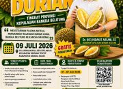 Kontes Durian Tingkat Provinsi Babel 2026 Segera Digelar, Raih Hadiah Jutaan Rupiah