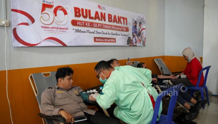 Warga Belinyu Ramai-ramai Berdonor, 138 Kantong Darah Terkumpul dalam Bulan Bakti HUT ke-50 PT TIMAH