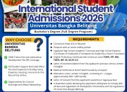 UBB Buka Penerimaan Mahasiswa Internasional 2026, 462 Pendaftar dari 35 Negara Berebut 10 Kuota