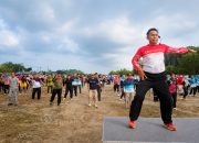 Senam Kemerdekaan PT TIMAH Meriahkan HUT ke-81 RI di Bangka Barat, Ratusan Peserta Antusias Ikut Serta