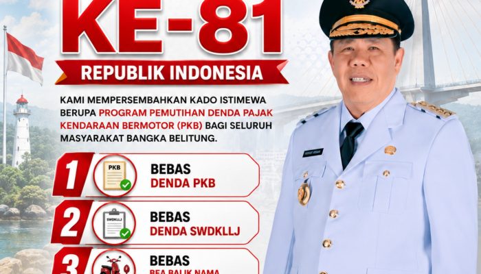 HUT ke-81 RI, Gubernur Babel Luncurkan Pemutihan Denda Pajak Kendaraan Bermotor