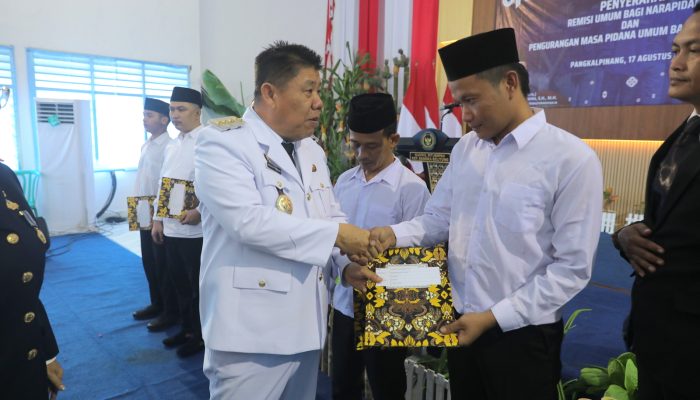 1.806 Warga Binaan di Babel Terima Remisi HUT ke-81 RI, 40 Orang Langsung Bebas