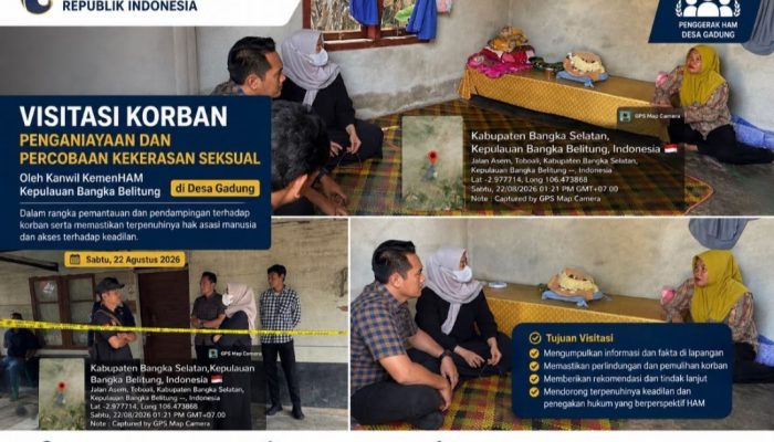 KemenHAM Babel Pastikan Pemulihan Korban Penganiayaan dan Percobaan Kekerasan Seksual