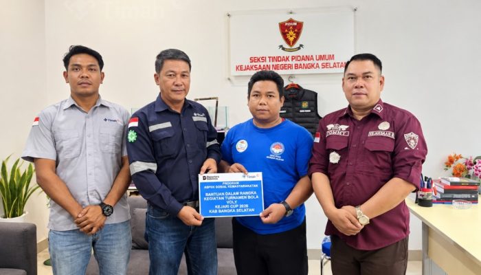 PT TIMAH Dukung Turnamen Voli Kajari Cup-Trans Rias, Dorong Olahraga Desa dan UMKM Bangka Selatan