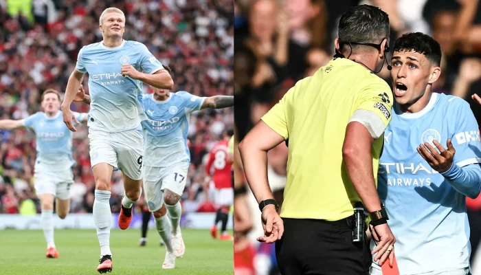 Haaland Antar Manchester City Menang di Old Trafford, City Tampil Tangguh dengan 10 Pemain