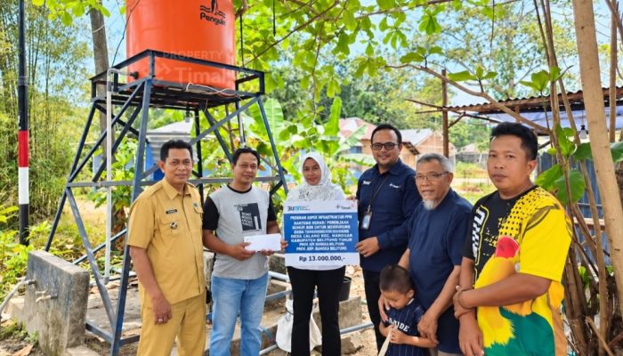 Sumur Bor Kembali Berfungsi, PT TIMAH Bantu Penuhi Kebutuhan Air Bersih Warga Desa Lalang Belitung Timur