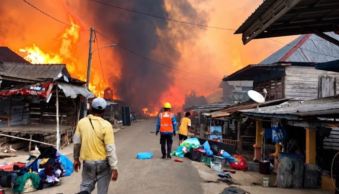 Kebakaran Hebat Landa Dusun Serdang, PLN Amankan Jaringan Listrik untuk Hindari Bahaya Kelistrikan