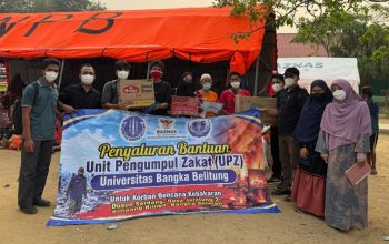UPZ UBB Salurkan Bantuan Rp15 Juta untuk Korban Kebakaran di Bangka Selatan, Dua Mahasiswa Turut Terdampak