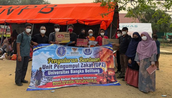 UPZ UBB Salurkan Bantuan Rp15 Juta untuk Korban Kebakaran di Bangka Selatan, Dua Mahasiswa Turut Terdampak